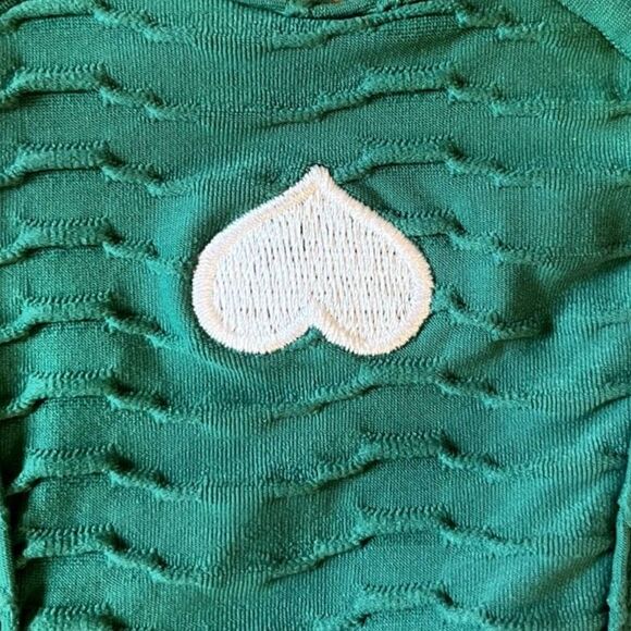 Booty by Brabants Croco Deep V Sports Bra – Teal (One Size) - Picture 5 of 6